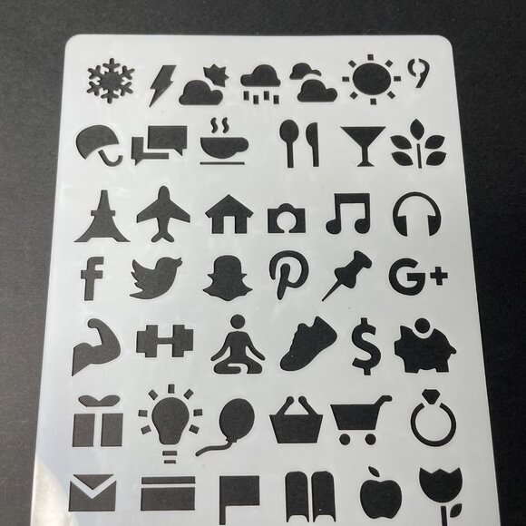 Reusable Art Planner Stencil Activity Numbers Checklist Social Media mq Mixed Me - Picture 2 of 3